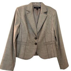 KASPER blazer, light brown, sz 10, two button, 2 pockets, lined. New, never worn